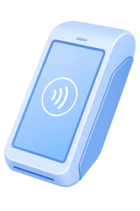 Navon NFC cashless POS device, ready to accept payment